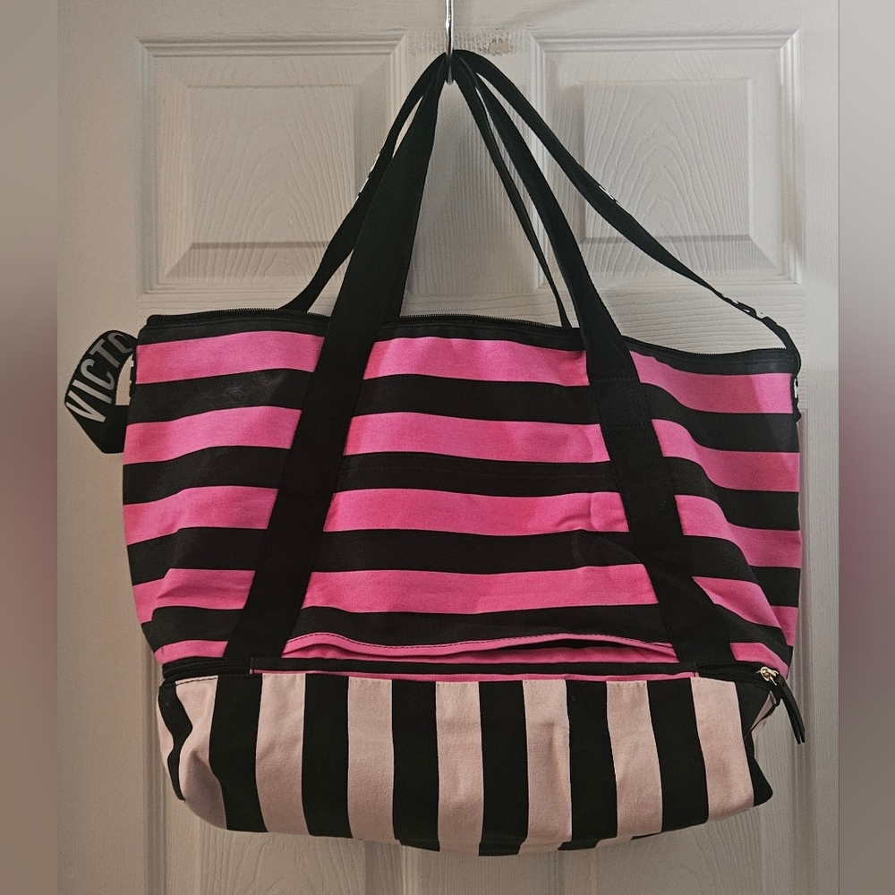 Victoria's Secret Striped Tote Bag - Picture 3 of 7